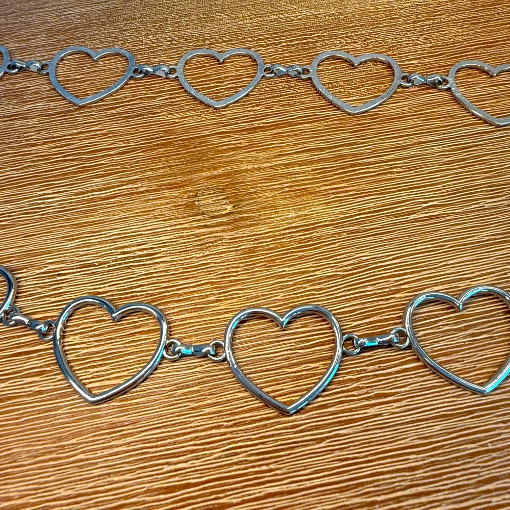 Silver Metal Heart Belt